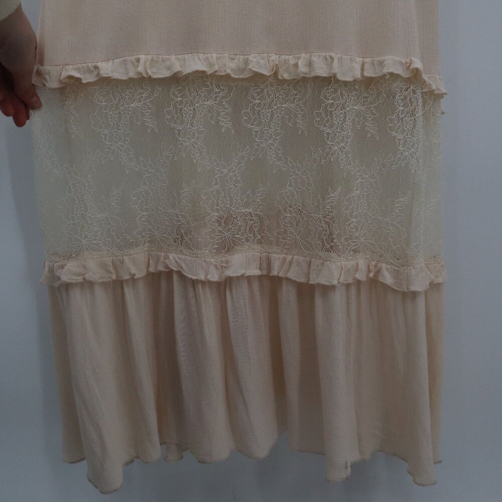 L Love Maxi Dress‎ Womens M Peach Fairycore Cottagecore Boho Romantic Ethereal - Picture 7 of 16